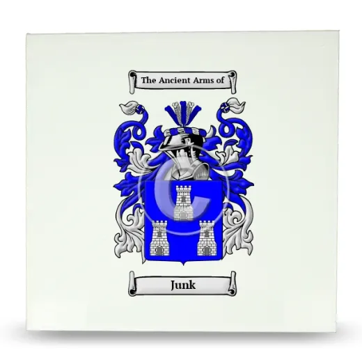 Junk Large Ceramic Tile with Coat of Arms
