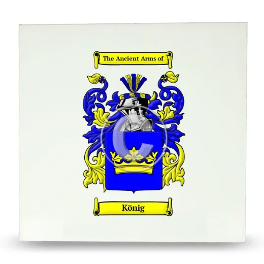 König Large Ceramic Tile with Coat of Arms