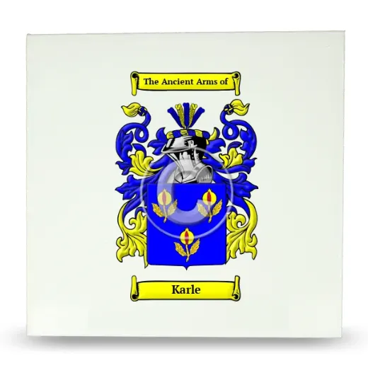 Karle Large Ceramic Tile with Coat of Arms