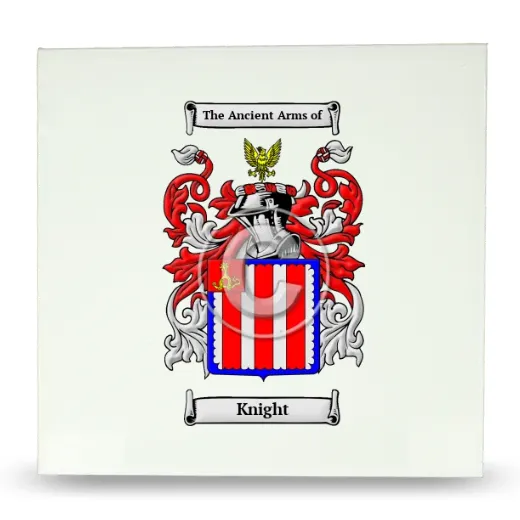 Knight Large Ceramic Tile with Coat of Arms