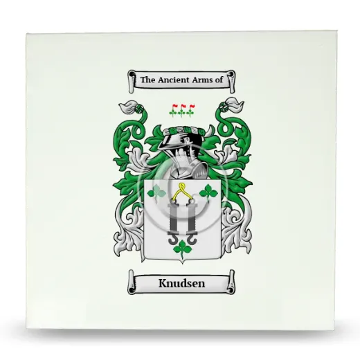 Knudsen Large Ceramic Tile with Coat of Arms