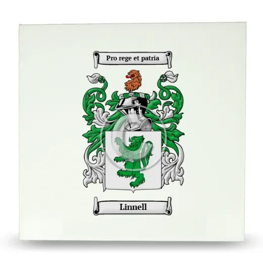 Linnell Large Ceramic Tile with Coat of Arms