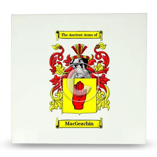 MacGeachin Large Ceramic Tile with Coat of Arms