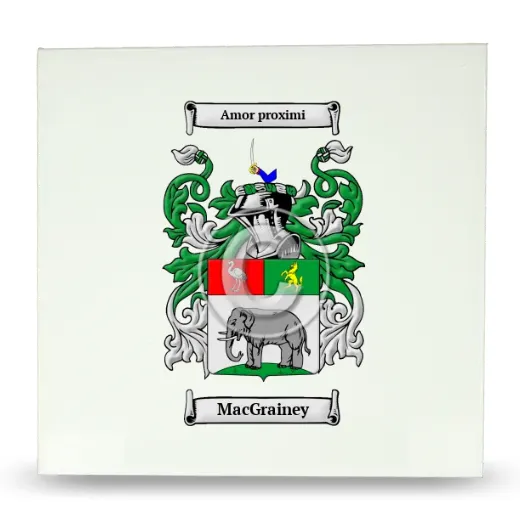 MacGrainey Large Ceramic Tile with Coat of Arms