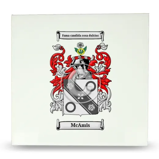 McAmis Large Ceramic Tile with Coat of Arms