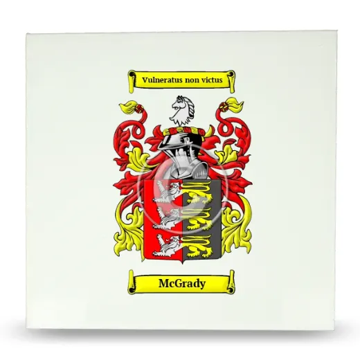 McGrady Large Ceramic Tile with Coat of Arms