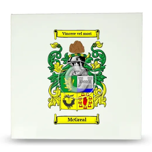 McGreal Large Ceramic Tile with Coat of Arms