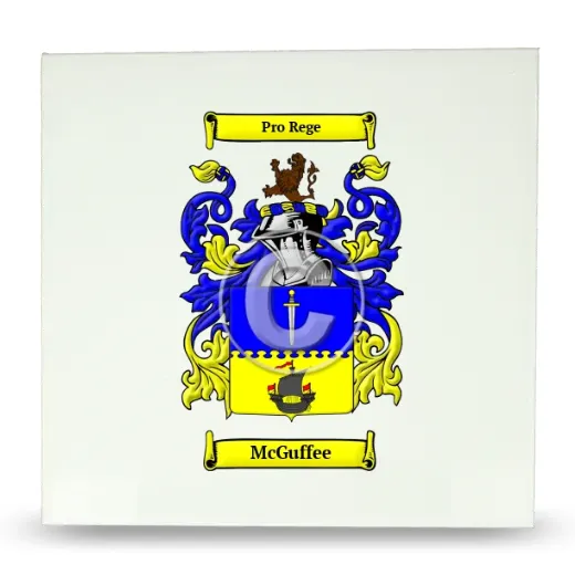 McGuffee Large Ceramic Tile with Coat of Arms