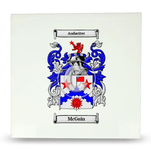 McGuin Large Ceramic Tile with Coat of Arms