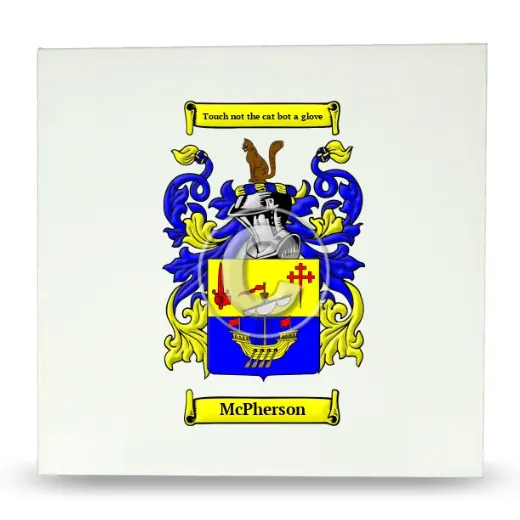 McPherson Large Ceramic Tile with Coat of Arms