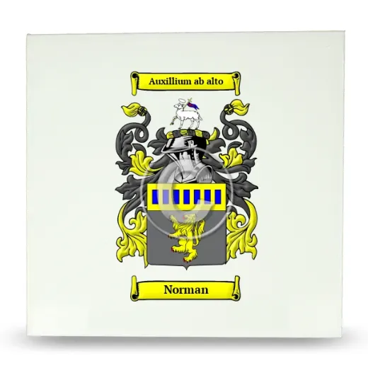 Norman Large Ceramic Tile with Coat of Arms