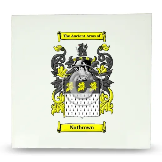 Nutbrown Large Ceramic Tile with Coat of Arms