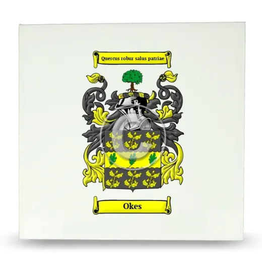 Okes Large Ceramic Tile with Coat of Arms