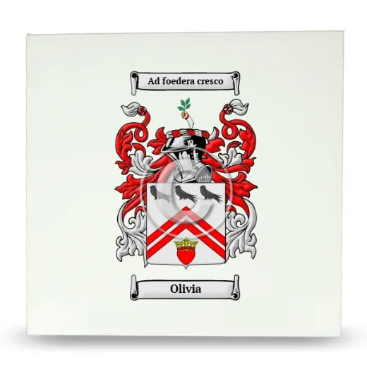 Olivia Large Ceramic Tile with Coat of Arms