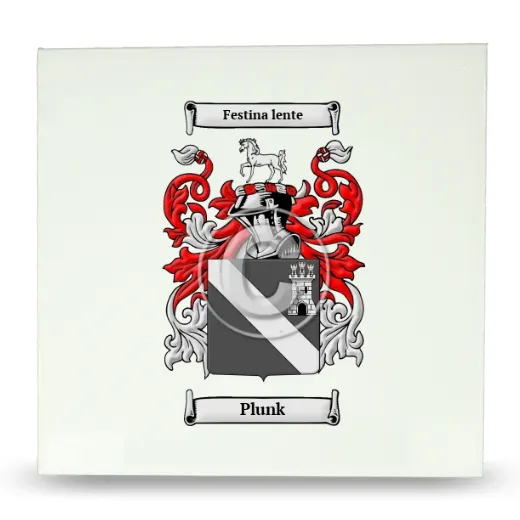 Plunk Large Ceramic Tile with Coat of Arms