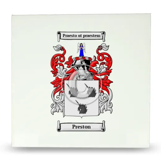 Preston Large Ceramic Tile with Coat of Arms