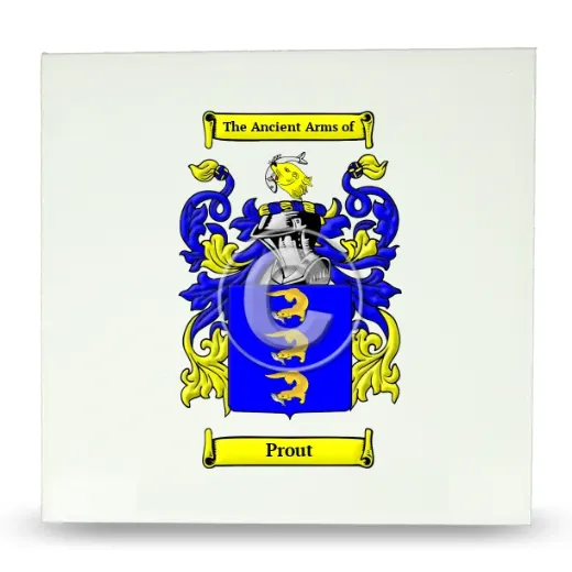 Prout Large Ceramic Tile with Coat of Arms
