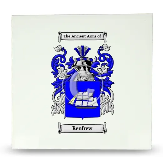 Renfrew Large Ceramic Tile with Coat of Arms