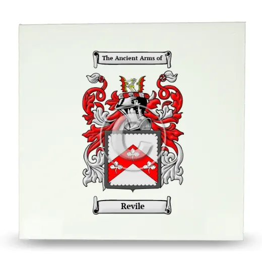 Revile Large Ceramic Tile with Coat of Arms