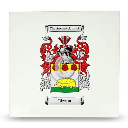 Rizzon Large Ceramic Tile with Coat of Arms