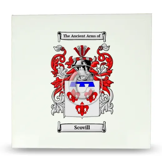 Scovill Large Ceramic Tile with Coat of Arms