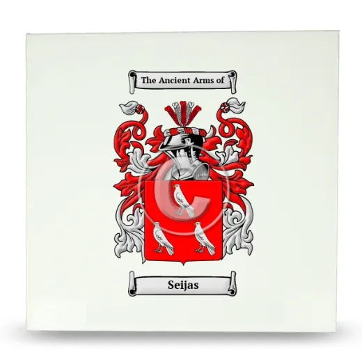 Seijas Large Ceramic Tile with Coat of Arms