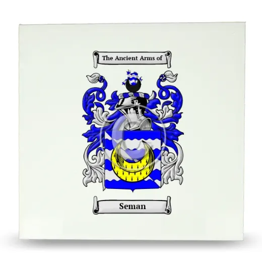 Seman Large Ceramic Tile with Coat of Arms