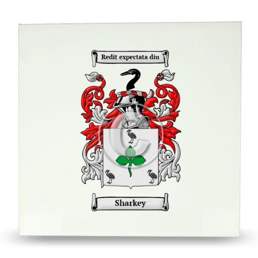 Sharkey Large Ceramic Tile with Coat of Arms