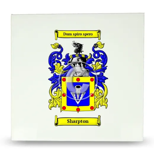 Sharpton Large Ceramic Tile with Coat of Arms
