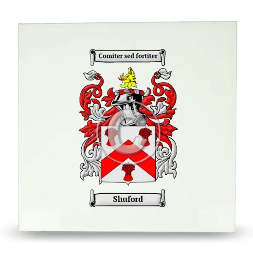 Shuford Large Ceramic Tile with Coat of Arms