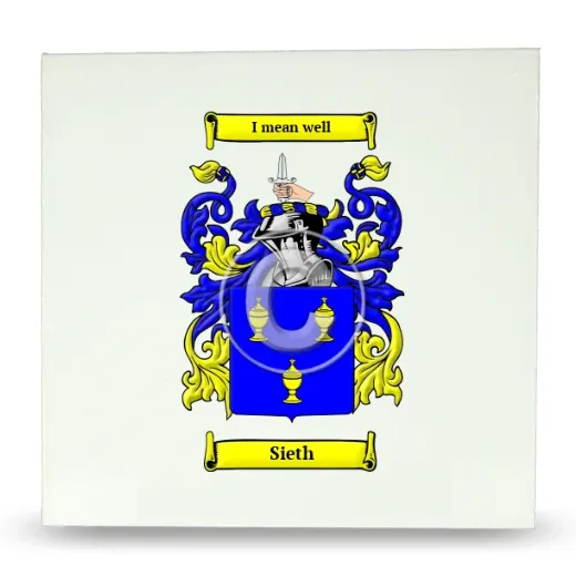 Sieth Large Ceramic Tile with Coat of Arms