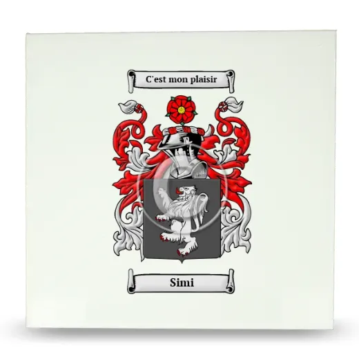 Simi Large Ceramic Tile with Coat of Arms