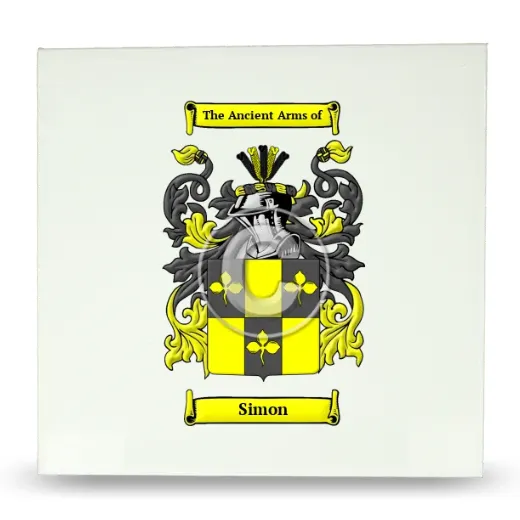 Simon Large Ceramic Tile with Coat of Arms