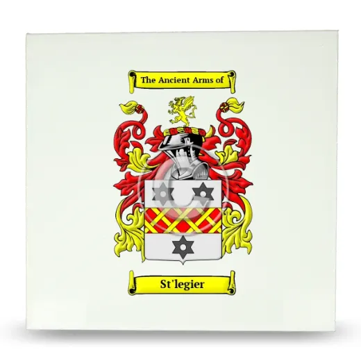 St'legier Large Ceramic Tile with Coat of Arms
