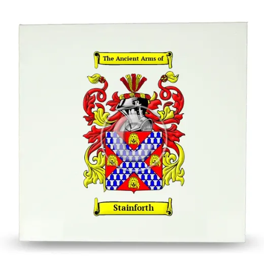 Stainforth Large Ceramic Tile with Coat of Arms