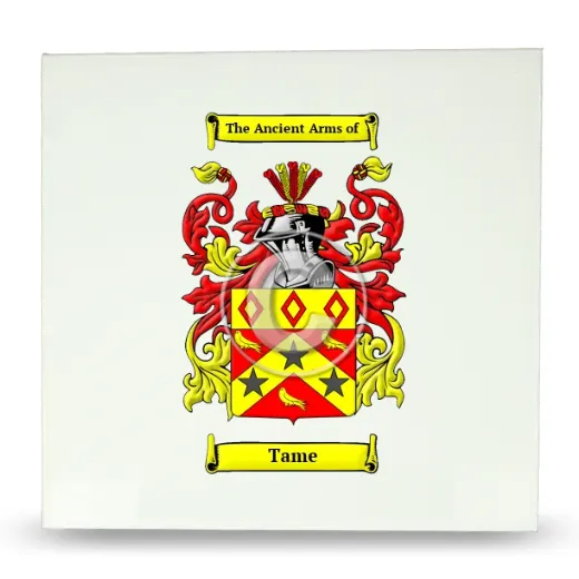 Tame Large Ceramic Tile with Coat of Arms