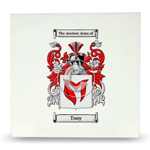 Tony Large Ceramic Tile with Coat of Arms