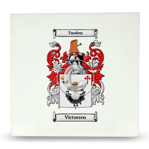 Victorsen Large Ceramic Tile with Coat of Arms