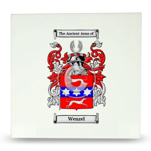 Wenzel Large Ceramic Tile with Coat of Arms