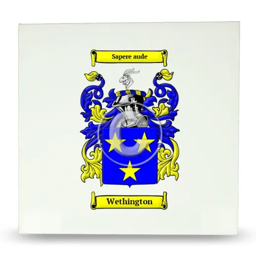 Wethington Large Ceramic Tile with Coat of Arms