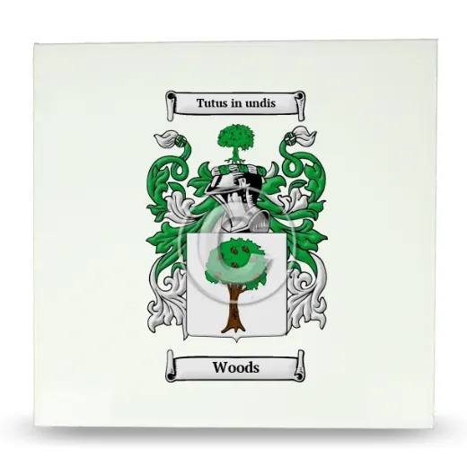 Woods Large Ceramic Tile with Coat of Arms