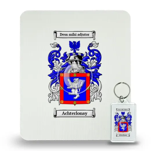 Achterlonay Mouse Pad and Keychain Combo Package