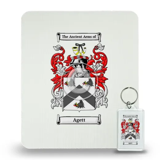 Agett Mouse Pad and Keychain Combo Package