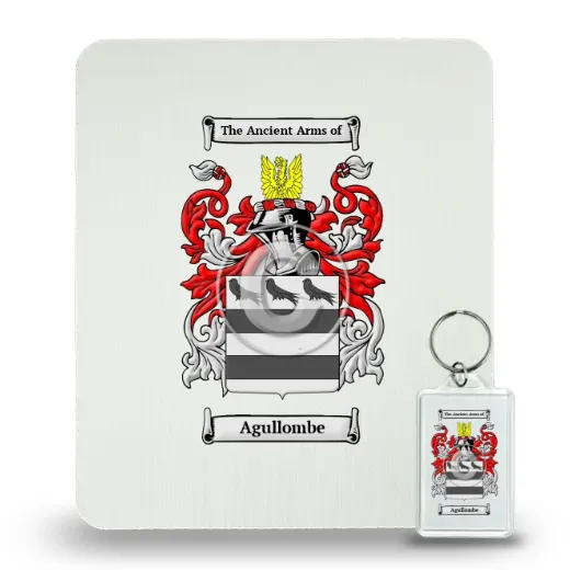 Agullombe Mouse Pad and Keychain Combo Package