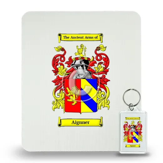 Aignner Mouse Pad and Keychain Combo Package