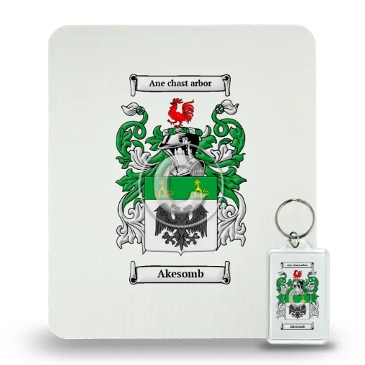 Akesomb Mouse Pad and Keychain Combo Package