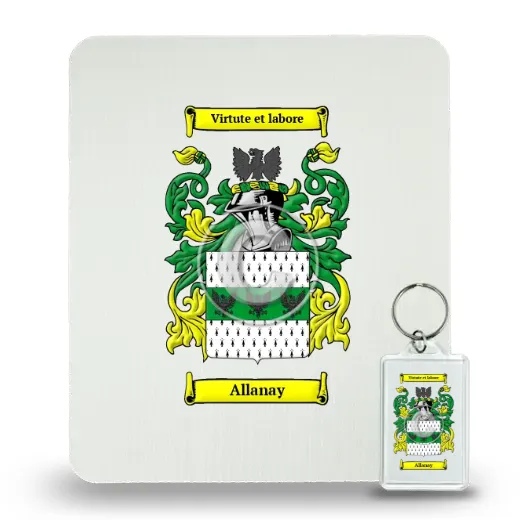 Allanay Mouse Pad and Keychain Combo Package