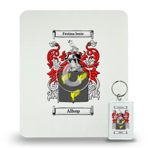 Allsop Mouse Pad and Keychain Combo Package