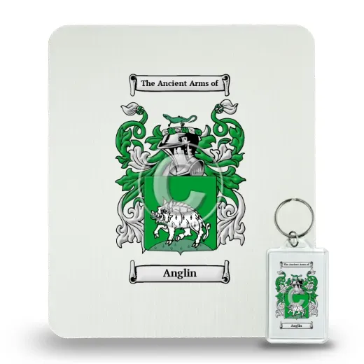 Anglin Mouse Pad and Keychain Combo Package