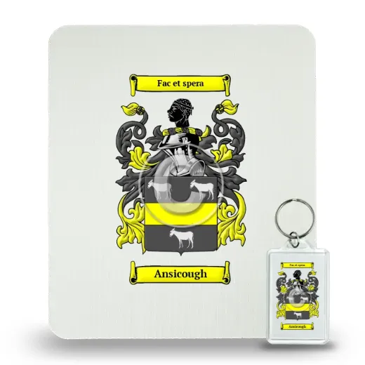 Ansicough Mouse Pad and Keychain Combo Package